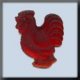 12302 Glass Treasures-Rooster Matte Dark Siam (Qty. 1) MAIN